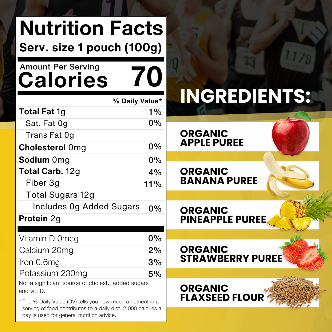Clean Energy 8 pack - Apple, Banana, Pineapple, Strawberry, Flaxseed Smoothie