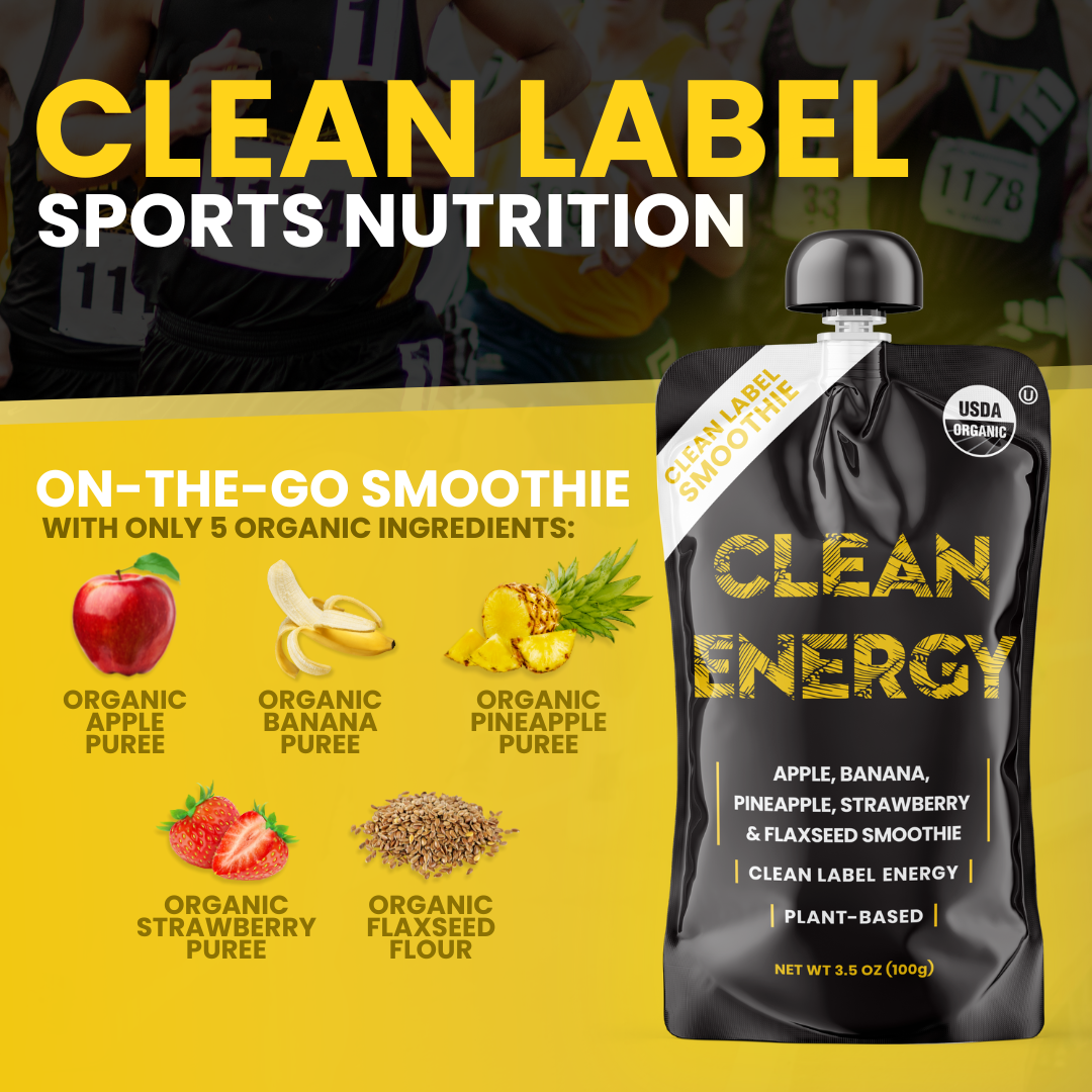 Clean Energy 8 pack - Apple, Banana, Pineapple, Strawberry, Flaxseed Smoothie