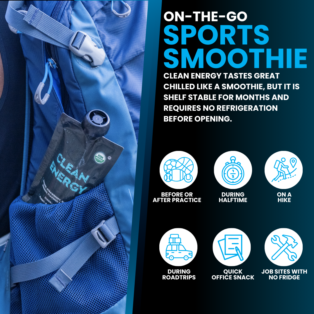 Clean Energy 8 pack - Apple, Banana, Pineapple, Strawberry, Flaxseed Smoothie