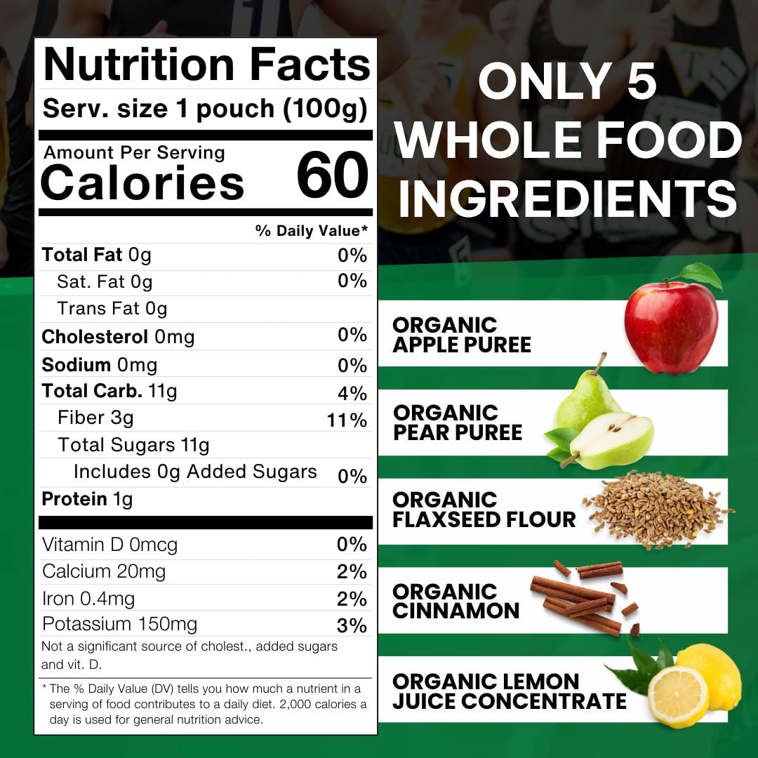 Clean Energy 8 pack - Apple, Pear, Flaxseed, Cinnamon Smoothie