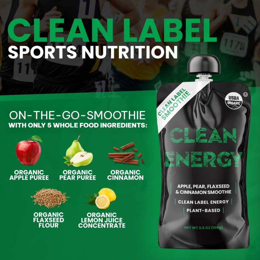 Clean Energy 8 pack - Apple, Pear, Flaxseed, Cinnamon Smoothie