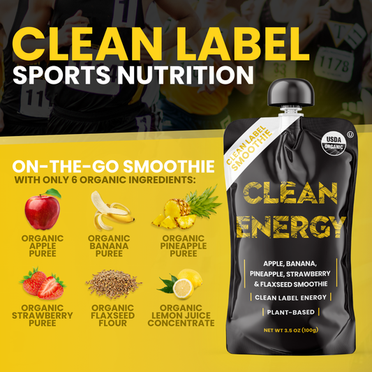 Clean Energy 8 pack - Apple, Banana, Pineapple, Strawberry, Flaxseed Smoothie