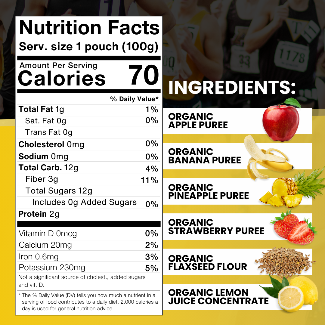 Clean Energy 8 pack - Apple, Banana, Pineapple, Strawberry, Flaxseed Smoothie